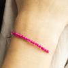Bracelet - Luxenter - Aquisa - Argent 925 - Jade Fuchsia - Plaqué Finition En Rhodium