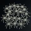 10Pcs Party DIY Decoration Halloween Luminous Rubber Fake Spider Plastic Figure Prank Funny Toy Home Party Decoration Gift