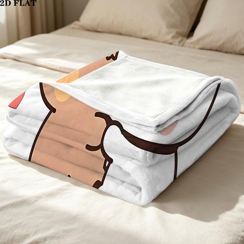 1PC Peach Goma Patterned Flannel Blanket Suitable For All Seasons For Home Decor Warmth And Comfort Gifts Holiday Present