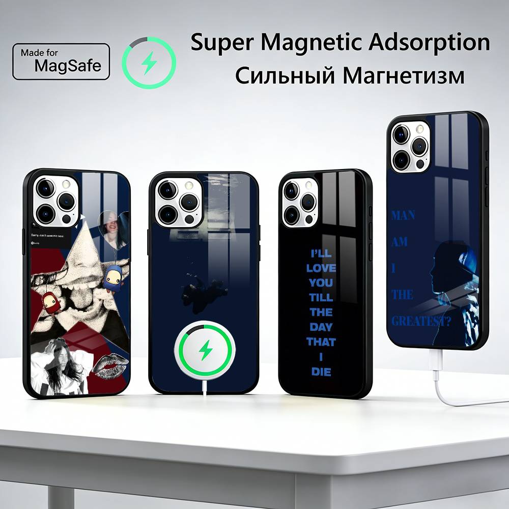 Чехол для телефона музыканта Билли Айлиш для iPhone 17, 16, 15, 14, 13, 12, 11 Plus, Pro, магнитный с беспроводной зарядкой Magsafe