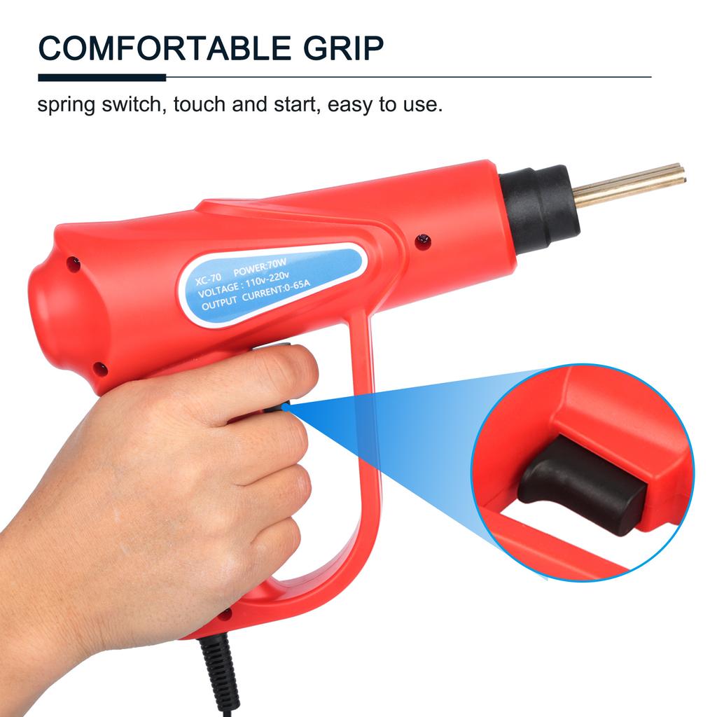 70 Вт горячий степлер, пластиковый сварочный аппарат, комплект для ремонта автомобильного бампера, 4 типа, плоский/внешний угол/внутри
