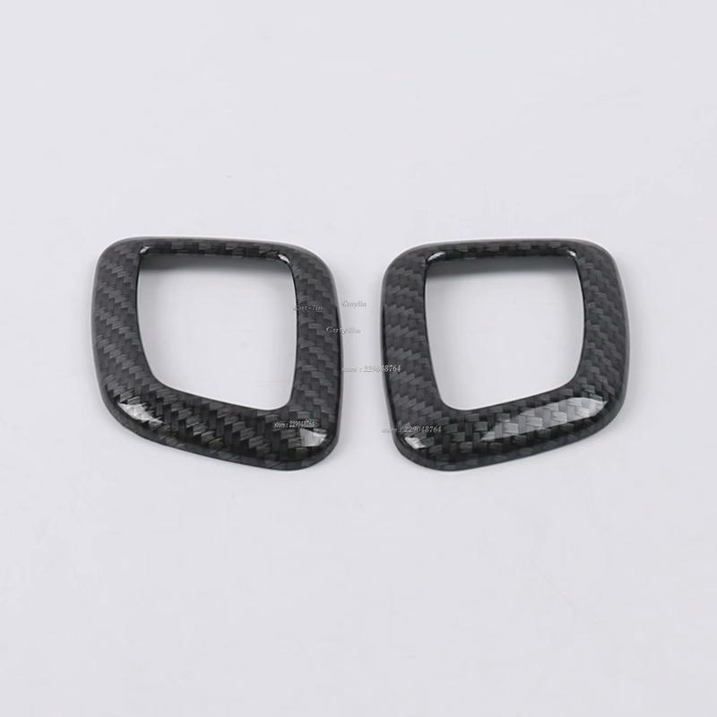 For Jeep Compass 2017 2018 Carbon Fiber Car Side Door Interior Stereo Speaker Cover Trims Styling Loudspeaker Frame