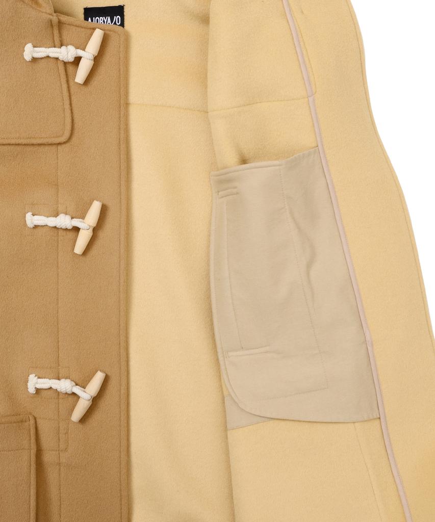 Ajobyajo Oversized Wool Mixed Duffle Coat [Beige]