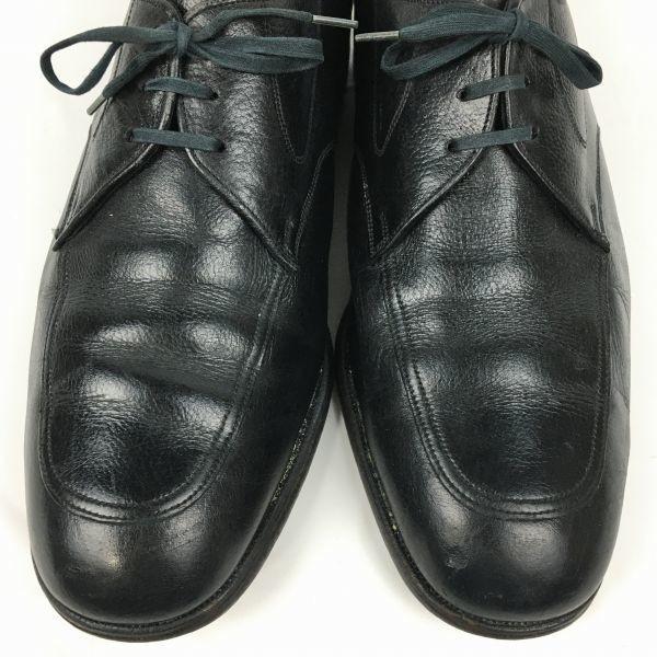 1970s Vintage FLORSHEIM U-Tip Business Shoes Black Wide 9.5EEE 27.5 Men's(USED)