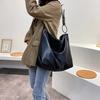 2026 new women's tote bag, large capacity, pure color shopping bag, simple and fashionable shoulder bag,versatile cross-body bag