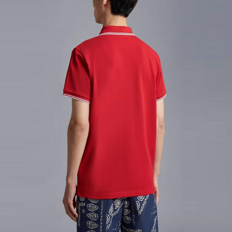 Moncler Polo Shirts Men's Red Moderate I10918A0000684556455