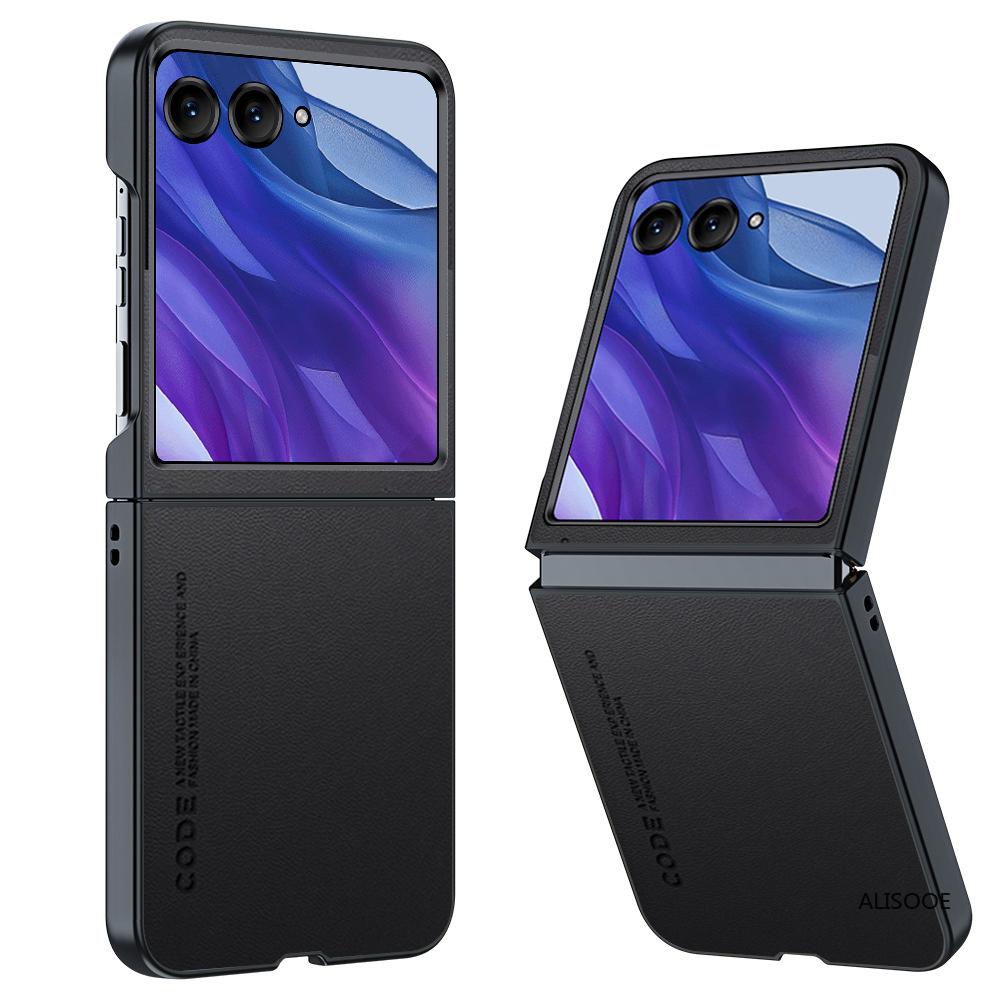 Чехол для Motorola Razr 60 Ultra Razr 50 Текстура волокна PU-кожаный чехол для Motorola Moto Razr Ultra 2025 2024 Funda Capa
