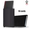 Large Capacity 6/10 Cards Holder, Men High Quality Credit Card Holder, Slim Card Case Anti-theft-RFID Auto Pop Up Travel Thin Wallets for Men
