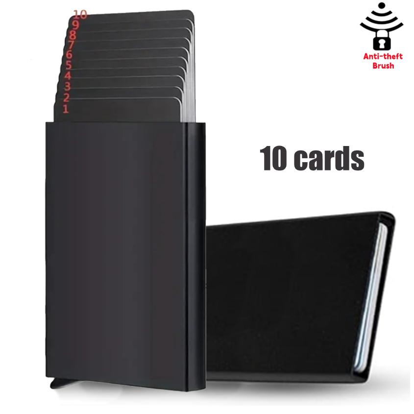 Large Capacity 6/10 Cards Holder, Men High Quality Credit Card Holder, Slim Card Case Anti-theft-RFID Auto Pop Up Travel Thin Wallets for Men