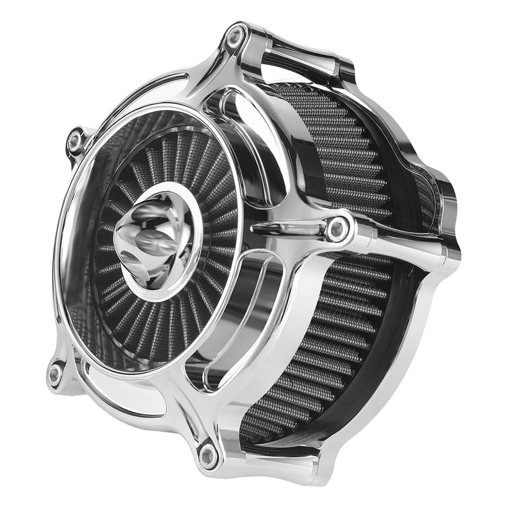 Motorcycles Turbine Air Cleaner Intake Filter Chrome For Harley Sportster XL Touring Softail Dyna EVO & Twin Cam Fatboy FXDLS