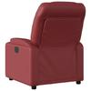 Recliner Chair Burgundy Synthetic Leather