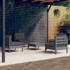 Day and Night - Day and Night Garden Furniture 5 Pieces with Anthracite Pine Wood Cushions