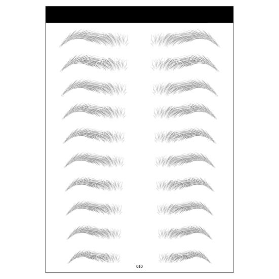 3шт 6D прочная естественная бионическая татуировка бровей глаз макияж водная наклейка