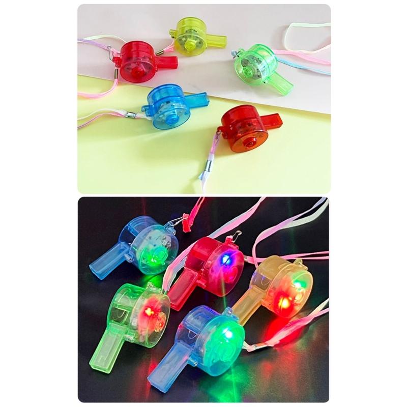 Яркие светодиодные свистки 6 шт. Пластиковые cheering tools для ночного мероприятия, фестиваля, празднования