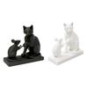 Фигурки животных 3D-печать Современная скульптура Кошка и Мышь, Минималистичный Декор для Рабочего Стола, Матовый Арт-Украшение, Коллекционная Фигурка, Устойчивая