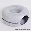 Animal-Shaped Felt Cat Tunnel Bed & Toy