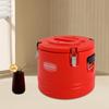 30L Capacity Commercial-Grade Insulated Soup & Food Storage Bucket, Red Hot Cold Temperature Retention Pail, 31.7 Qt Container