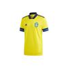 2020 Season V-Neck Logo Print Sports Short Sleeve Soccer Jersey Men Tops Yellow FH7620