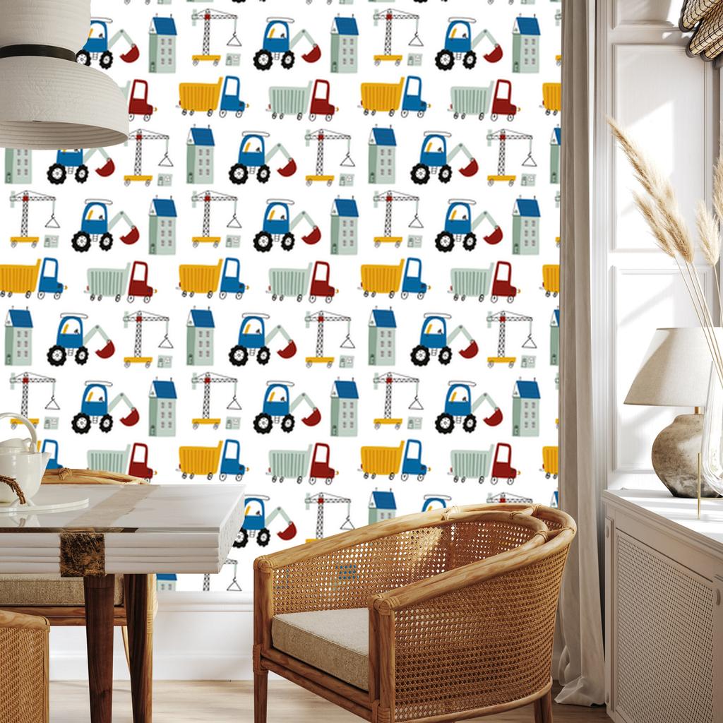 Excavator wallpaper for living room and bedroom 50x1000