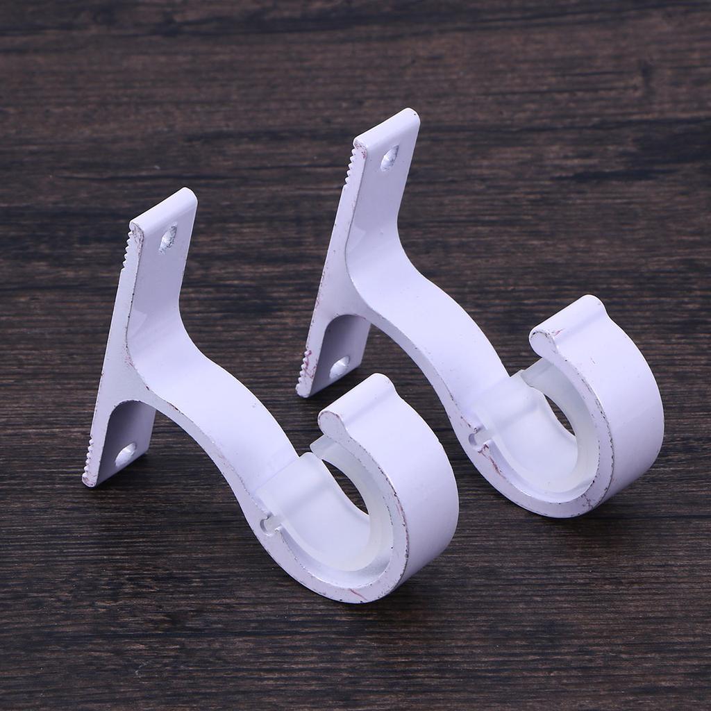 2 шт. Кронштейн для карниза Алюминиевый сплав Толстый Одинарный Монтажный Кронштейн Сверхпрочный Металлический Держатель для Поддержки Карниза ( Роза )