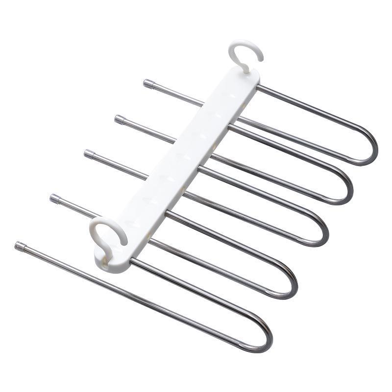 Multi-Layer Folding Pants Rack: Dual-Use, Horizontal & Vertical, Magic Storage Solution for Clothing