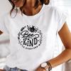 (Asian Size) Women Print Lady Tee Bee Letter Trend Cute Top Clothing Casual Short Sleeve Fashion Tshirt  Female Graphic T-shirt