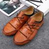 Spring and Autumn Plus Size Doug Shoes Men's Leather Casual Shoes Soft Sole Breathable Shoes Popular Driving Shoes Handmade Men's Shoes