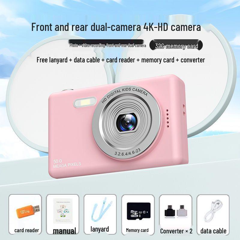 Цифровая CCD-камера для студентов - Высокое разрешение, Ретро, Компактная для путешествий и использования в кампусе