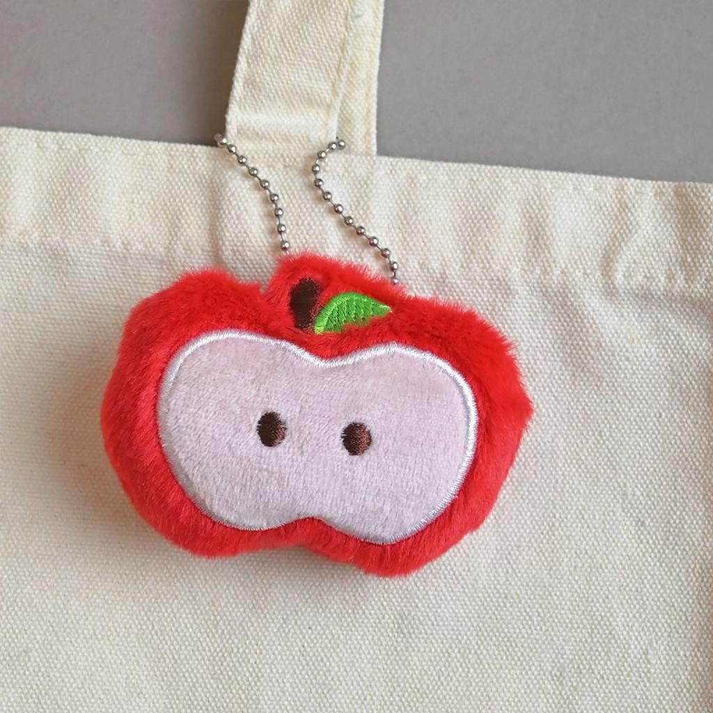 Подвеска в форме яблока из плюшевых материалов, удобная и портативная, прекрасный дизайн для женских рюкзаков, украшение