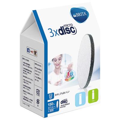 Фильтрующие картриджи для воды BRITA MicroDisc (3-Pack) [Официальный японский товар] Белый