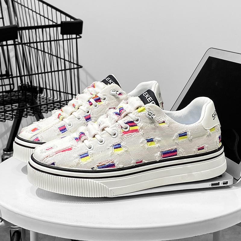 Skateboard Canvas Casual Sneaker Sports and Leisure Shoes for Men Platform Sports Shoes Ventilate Wear-resistant Fashion New