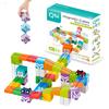 Qbi Stunt Arena Set for Ages 4 and Up, 44 Blocks, 2 Control Cars, Online Challenge Card Included, Educational Toy for Ages 4 and Up