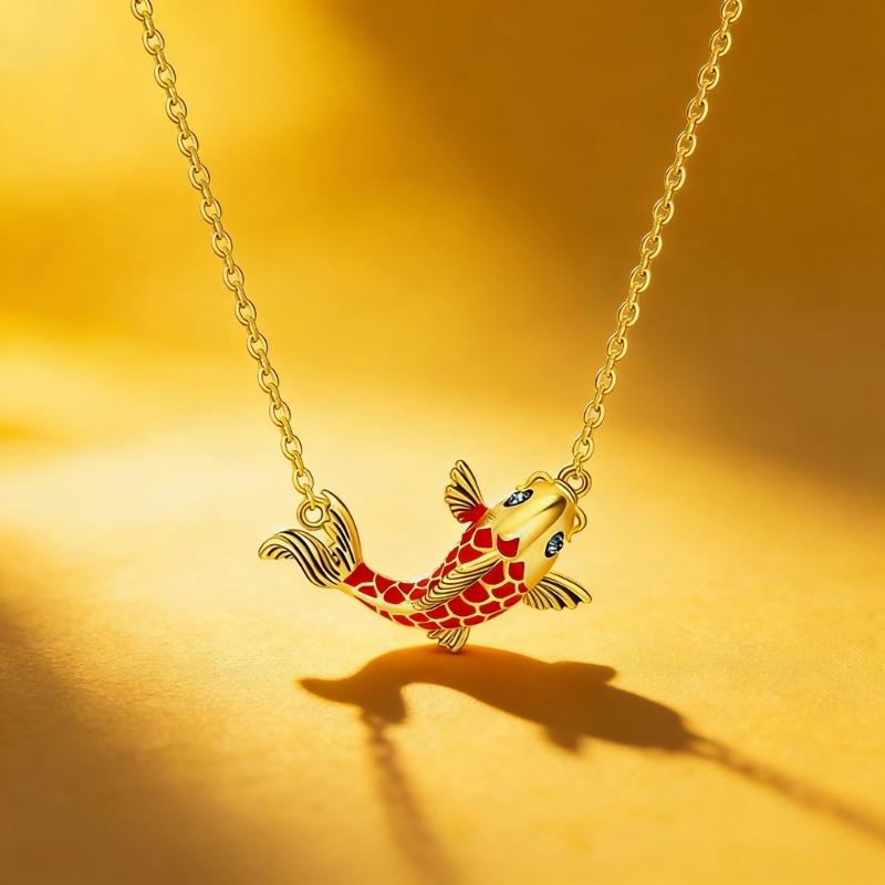 Элегантное Рыбье Ожерелье Сплав Ключичная Цепочка Регулируемая Длина Цепочка На Шею Для Женщин Модные Украшения Подарок