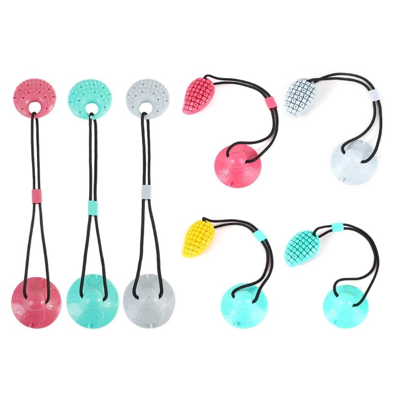 Игрушка для собак с утечкой еды для жевания, прорезывания зубов, на присоске, эластичная веревка для питомца, игрушка-медленная кормушка для собак, снимающая стресс