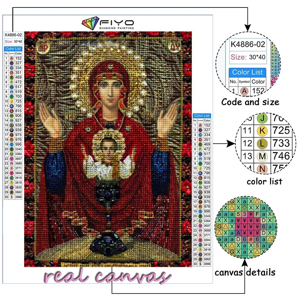 5D Алмазная картина Религия DIY Алмазная вышивка Горный хрусталь Домашнее украшение