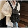 Folded Drawstring Nylon Backpack Women's Niche Trend Large Capacity Flip Student Backpack Backpack Girls