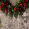 18Pieces Premium Acrylic Ice Christmas Ornamentation Crystal Snowflake Transparent Decors For Indoor Festival Display