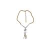 Двойное C Звезда Двойное C Металл Стразы Ожерелье Женское necklace AB4502-B03624-N8079