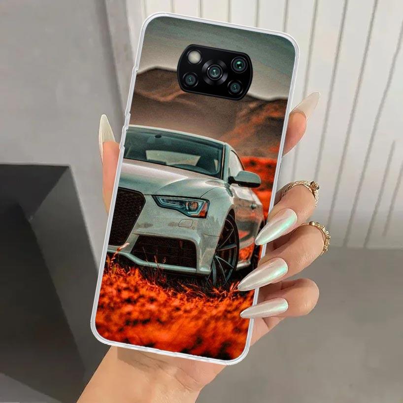 Чехол для телефона с изображением спортивных машин для мужчин для Xiaomi Poco X5 X6 X7 Pro F7 Ultra M7 Redmi 15 15C 13 13C 12 12C 10 10A 10C 9 9A 9C 9T