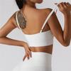 European and American Sexy Minimalism Intimates Gather Shockproof Yoga Clothes with Chest Pad Fitness Vest Short Dancing Bra