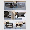 360 Degree Rotating Under Desk Storage Rack No Drill Carbon Steel Desktop Stationery Shelf Multifunctional with Cup Holder