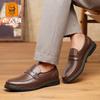 Old Man Head Business Dress Leather Shoes Men's Korean Version of Youth Versatile Casual British Lace-up Men's Wedding Shoes Tide 61365