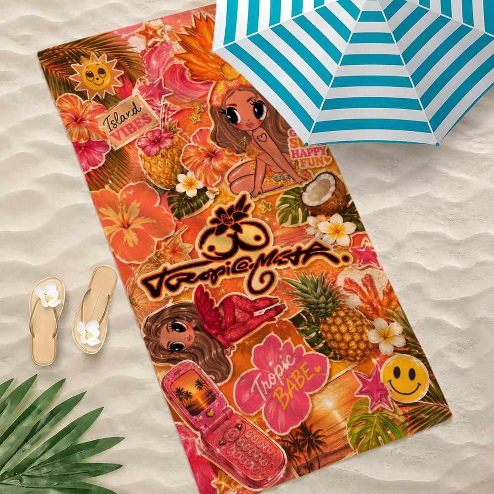 Album K-KAROL G Tropicoqueta Towel Towel beach towel, quick drying absorbent bath towel for Swim,Gym,Camping,Outdoor hot