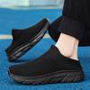 Fashion Summer Mesh Men's Black Casual Shoes Large Platform Walking Non Slip Breathable Women's Outdoor Sports Socks Slippers 35-46