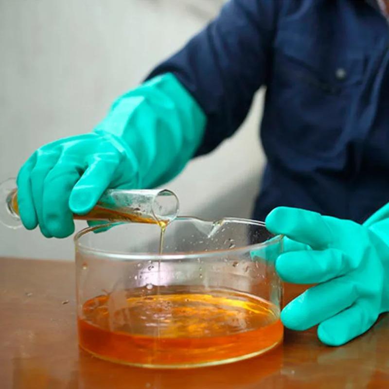 Перчатки защитные для чистки из нитрила, химически стойкие перчатки, водонепроницаемые, многоразовые перчатки из нитрильного каучука, промышленные перчатки H9F