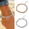 Bohemian Beads Chain Multi-layer Ankle Bracelet Fashion Women Silver Gold Snake Chains Anklets Foot Bracelets Jewelry Gifts