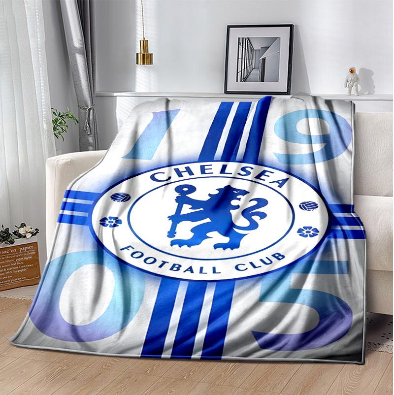 Chelsea Fc Flannel Blanket Soft Warm All-Season Throw, Design for Camping, Car Travel, Hiking Sofa, Bed, Office Perfect Gift for Parties