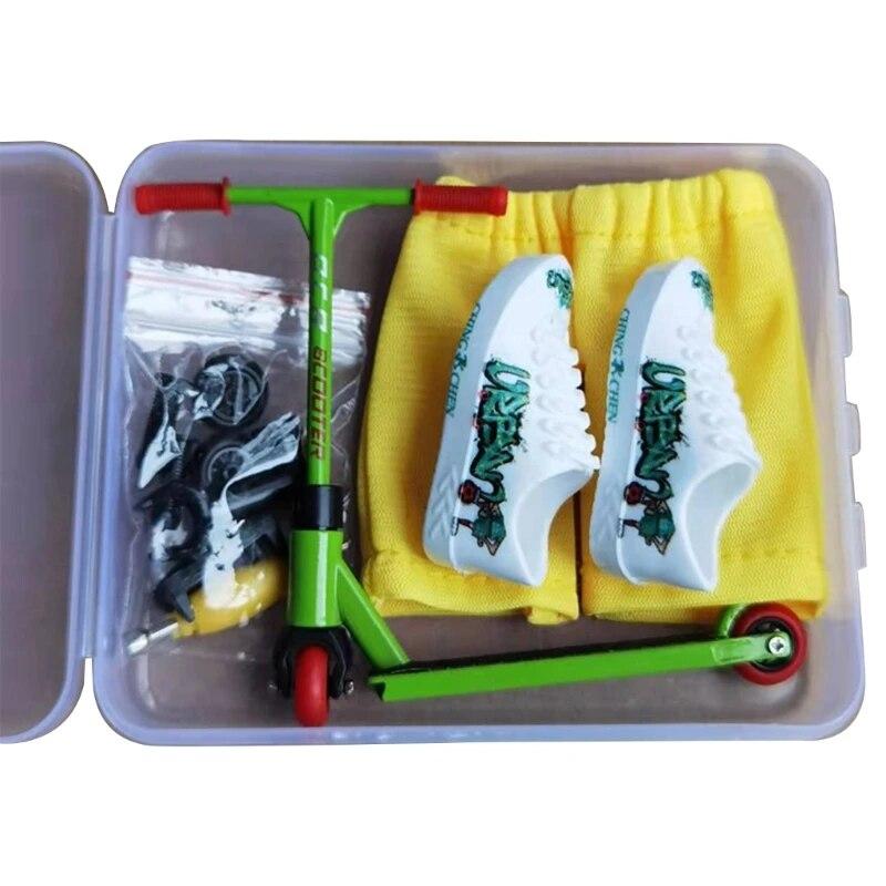 Игрушечный самокат для пальцев, мини-самокаты из сплава, аксессуар для доски для пальцев, штаны и обувь для детей, игрушка для пальцев, вечерние сувениры