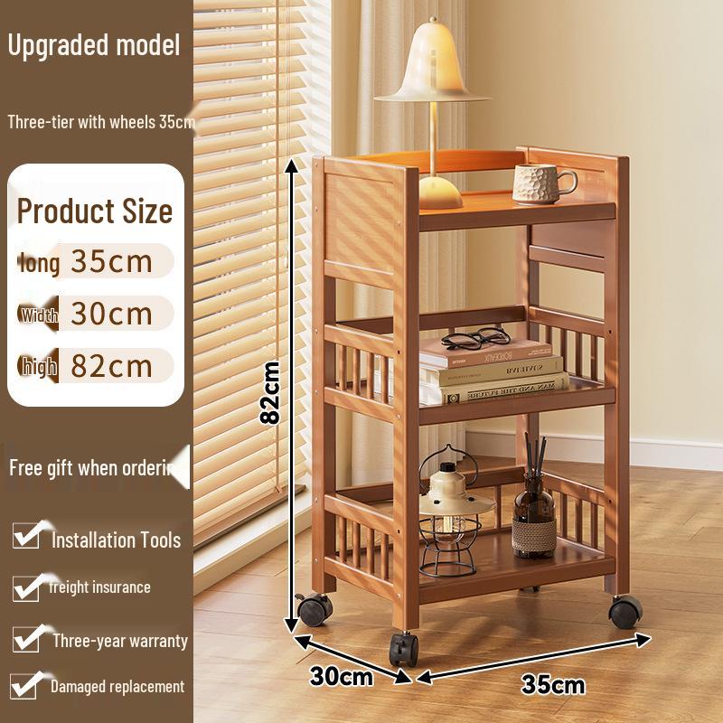 Многоярусная мобильная стойка для хранения: Напольная, многофункциональная тележка для гостиной и предметов домашнего обихода.