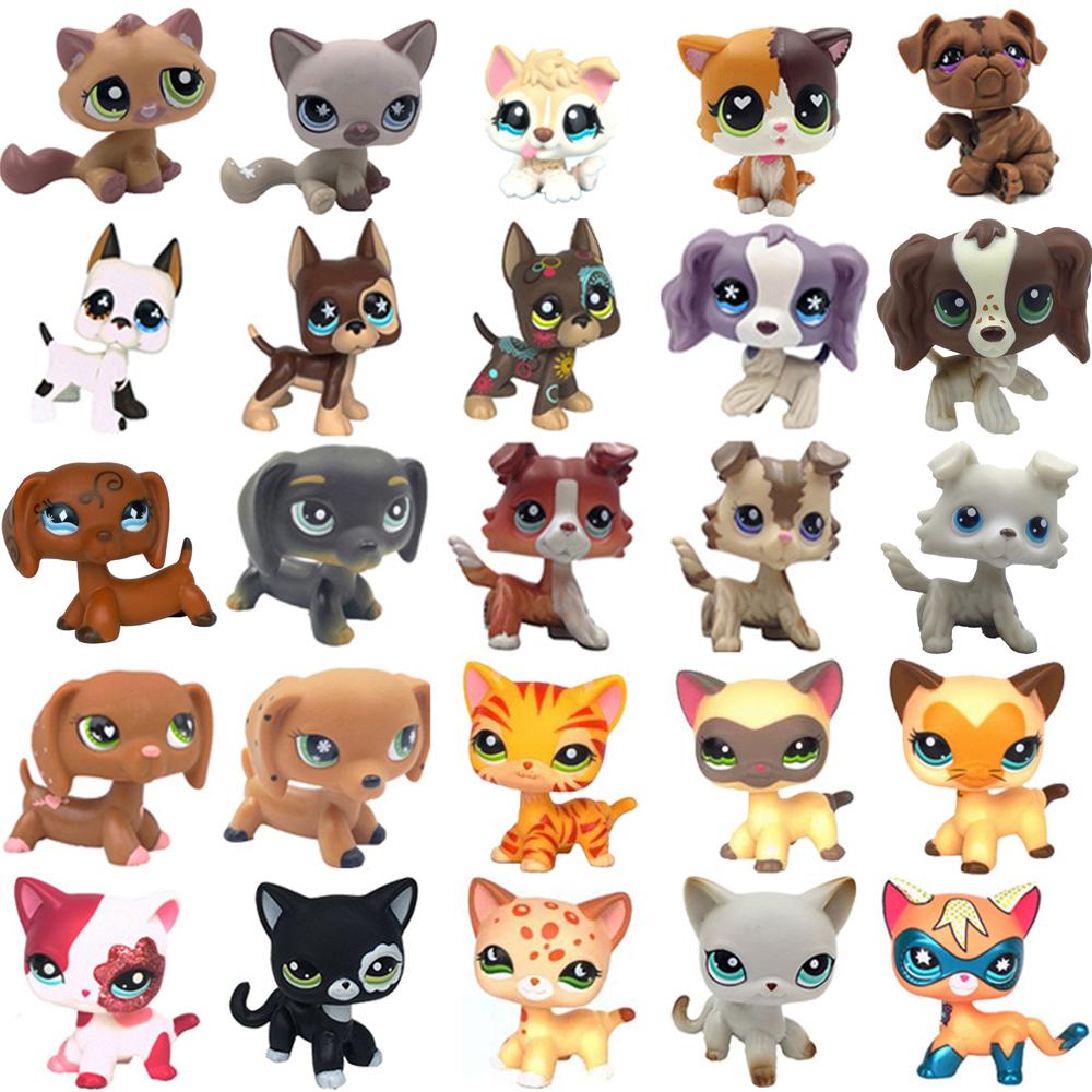 LPS CAT Rare Littlest Pet Shop Toys Stands Short Hair Kitten Dog Dachshund Collie Spaniel Great Dane Original Bobble Head Toys